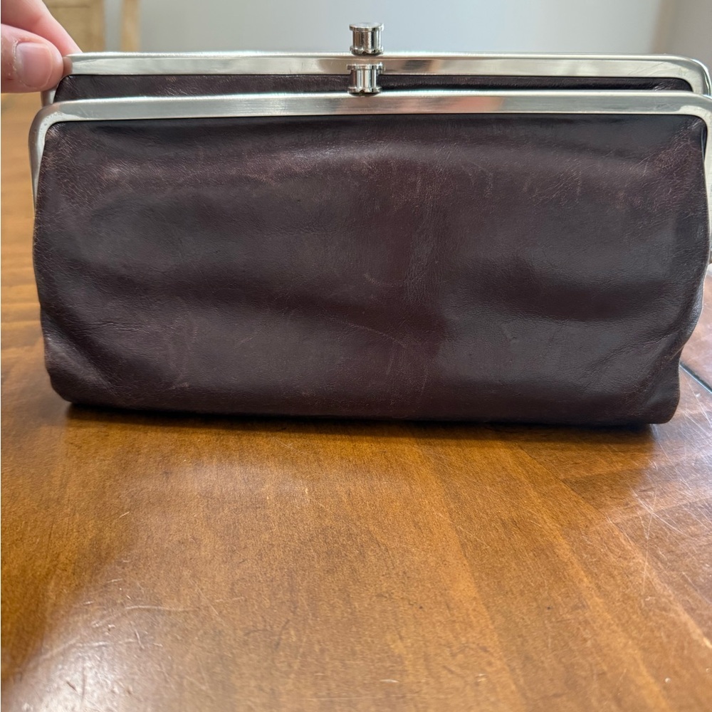 HOBO Dark Brown Leather Clutch